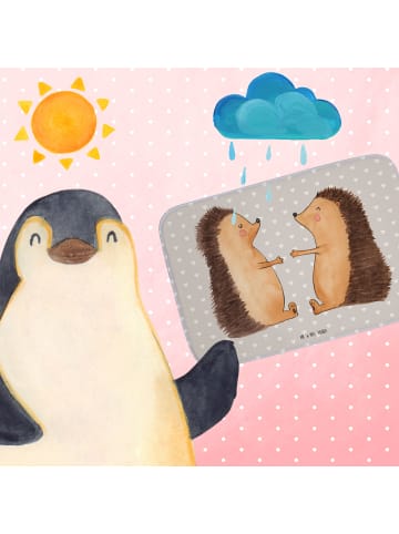 Mr. & Mrs. Panda Badteppich Igel Liebe ohne Spruch in Grau Pastell