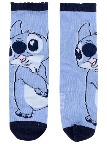 Cerda 4er - Pack Kindersocken Disney Stitch & Angel Geschenkset mit Spardose in Bunt