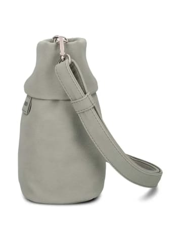 Zwei Mademoiselle M8 - Schultertasche 25 cm (cord-espresso) in sage