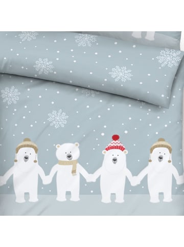 Biberna Fein Biber Kinder-Bettwäsche in eisblau