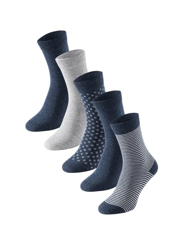 Schiesser Socken 5er Pack in Grau/Blau