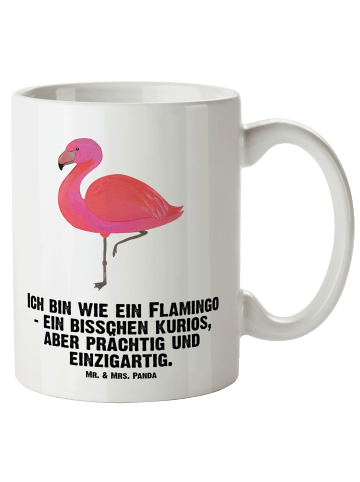 Mr. & Mrs. Panda XL Tasse Flamingo Classic mit Spruch in Weiß
