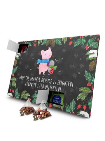Mr. & Mrs. Panda Tee Adventskalender Glühschwein Smörle mit Spruch in Kreidetafel