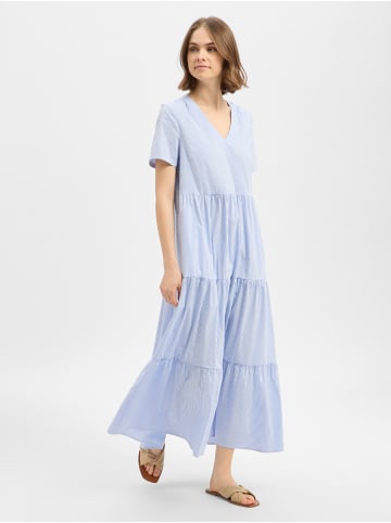 Marie Lund Kleid in hellblau weiß - 0001