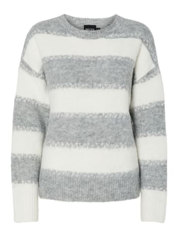 Pieces Pullover in Dark Grey Melange