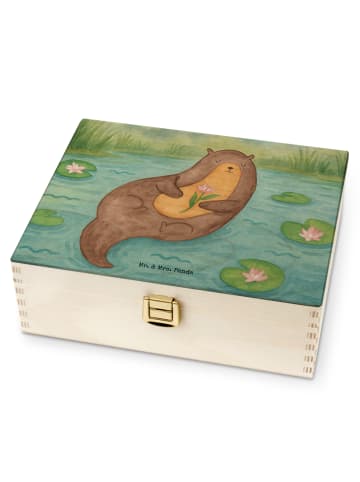 Mr. & Mrs. Panda Tee Box Otter Seerose Design ohne Spruch in Weiß