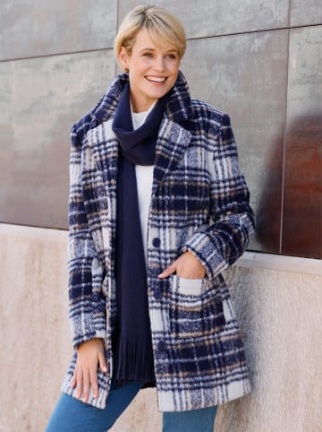 Sieh an! Longjacke in marine-champagner-kariert