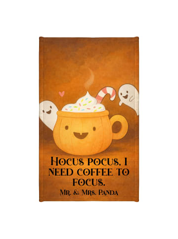 Mr. & Mrs. Panda Gästehandtücher Kaffee Gespenst Design mit Spruch in Weiß