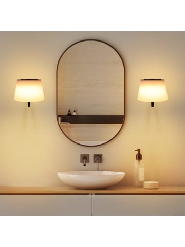 ZMH 2er-Set Wandleuchte LED in schwarz Akku touch dimmbar kabellos