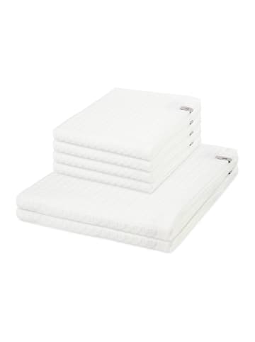Möve 4 X Handtuch 2 X Duschtuch im Set Piquee in Snow