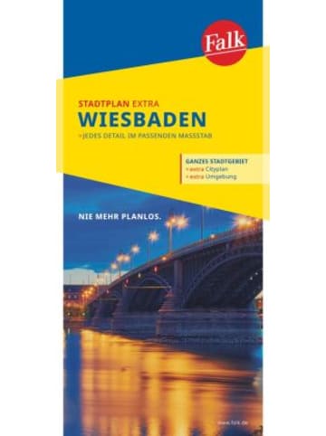 Falk-Verlag  Landkarte/Globus - Falk Stadtplan Extra Wiesbaden 1:20.000