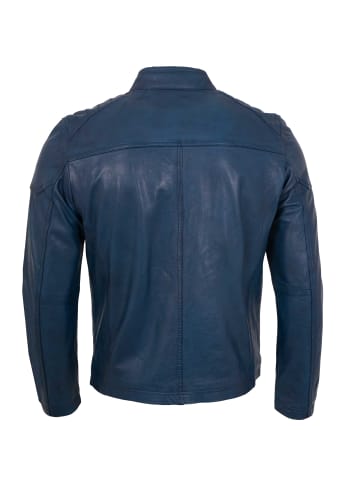 JILANI Lederjacke Lammnappa in Blau