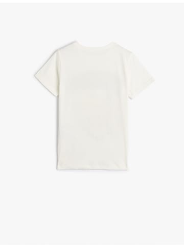 KOTON T-shirt in Ekru