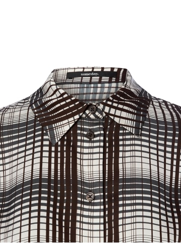 Someday Bluse Zebecca in anthrazit ecru - 0001
