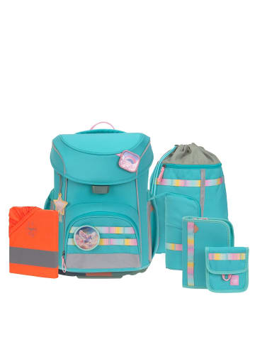 Lässig School Set Slim Unique - Schulranzen Set 7tlg. (Turquoise) in Turquoise