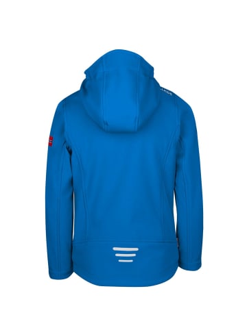 Trollkids Softshelljacke "Trollfjord" in Leuchtendes Blau/wolkig grau