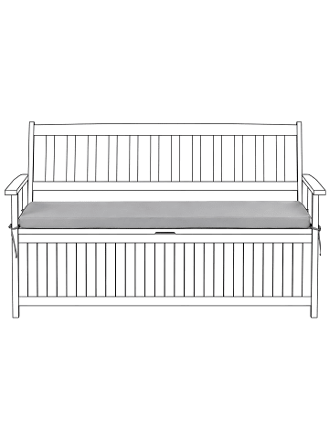 Beliani Auflagen SOVANA in Grau - (W) 148 x (H) 5 x (L) 45 cm