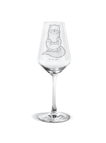 Mr. & Mrs. Panda Weinglas Roter Panda ohne Spruch in Transparent