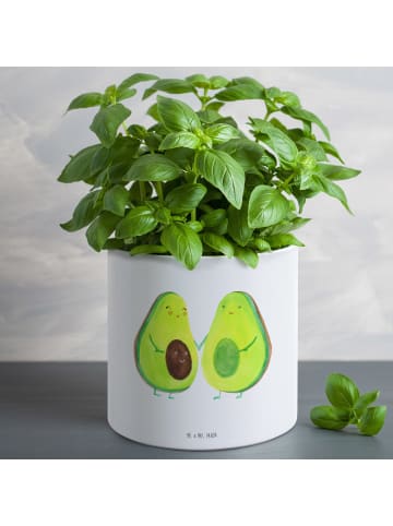 Mr. & Mrs. Panda XL Blumentopf Avocado Pärchen ohne Spruch in Weiß