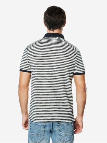 KOROSHI Herren polo mit kurzen Ã¤rmeln fancier in blau