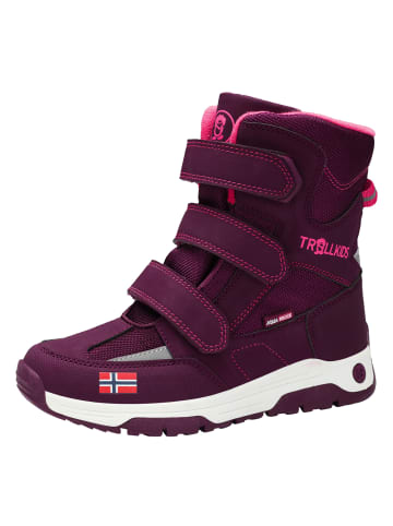 Trollkids Winterschuhe "Lofoten" in Burgunderrot/Helles Kirschrot