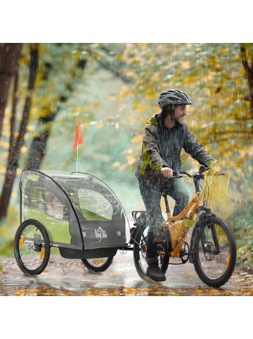 HOMCOM Regenschutz für Kinderanhänger in Transparent 76L x 61B x 61H cm