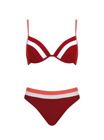 Olympia Bikini in weiss/rot