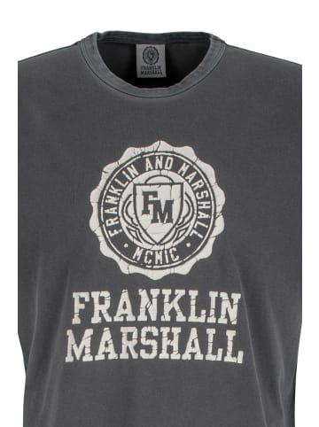 Franklin & Marshall T-Shirt Old Garment Dyed 20/1 Jersey in schwarz