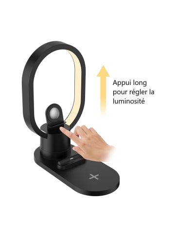 Platyne 4-in-1-Ladegerät mit Stimmungslicht in Schwarz
