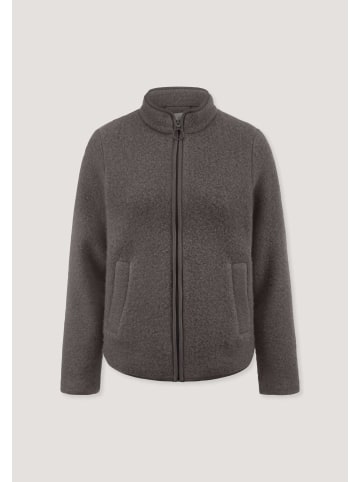 Hessnatur Wollfleece Jacke in dunkles mauve