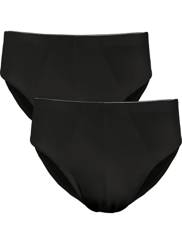 Erwin Müller Baumwolle, Single-Jersey Slip 2er-Pack in schwarz