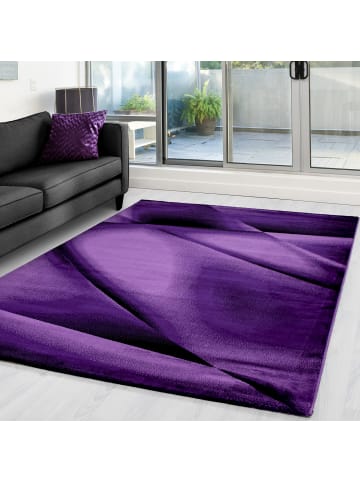 KADIMA DESIGN Teppich Kurzflor Abstrakt Polypropylen saugroboter Wohnzimmer in Violett