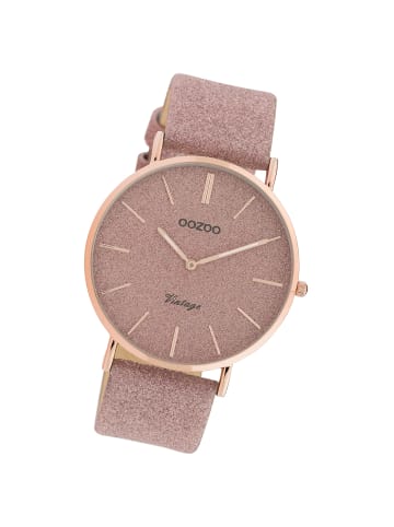 Oozoo Analog-Armbanduhr Oozoo Vintage Series rosa groß (ca. 40mm)