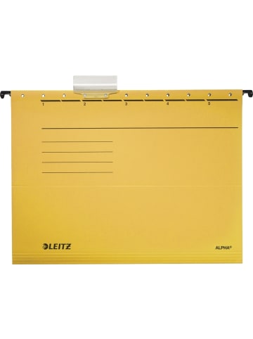 Leitz Hängemappe Alpha 250g/qm Karton gelb Packung mit 5 Stück