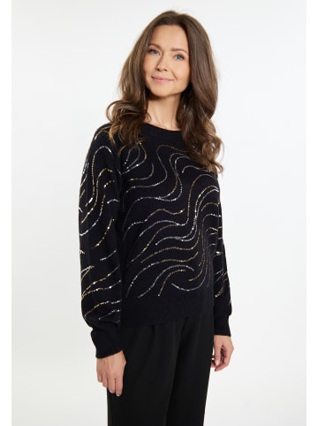 usha BLACK LABEL Strick Pullover in Schwarz