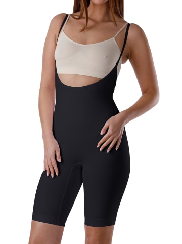 Yenita® Figurformender Shapewear Body mit Bein in schwarz