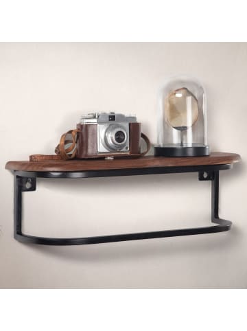 KADIMA DESIGN Wandregal 50x15x13 cm Massivholz / Metall Hängeregal