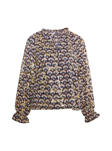 IZIA Damen Bluse in Marine Mehrfarbig