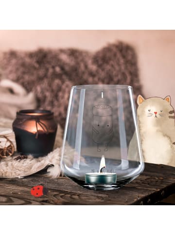 Mr. & Mrs. Panda Glas Teelichthalter Beste Freunde Salz ohne Spruch in Transparent