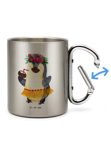 Mr. & Mrs. Panda Edelstahlbecher Pinguin Kokosnuss ohne Spruch in Silber