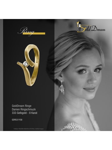 GoldDream 333 Gelbgold - 8 Karat Damen Ringe Wave Fingerring  58 (18,5)