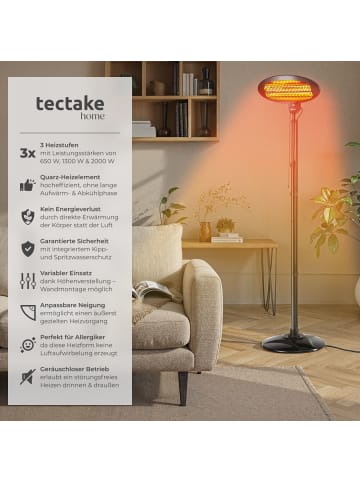 tectake Infrarotheizstrahler Solaris Monolith Wandmontage möglich, 50 x 50 x 136 - 213 c
