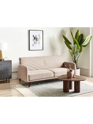Beliani 3-Sitzer Sofa SENJA in Braun/Gold - (W) 198 x (H) 87 x (L) 95 cm