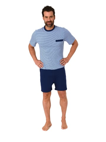 NORMANN Pflegeoverall kurzarm Reissverschluss - 60815 in blau