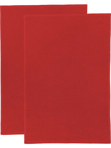 Erwin Müller Baumwolle Frottier-Geschirrtuch 2er-Pack in rot