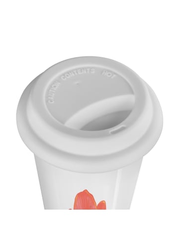 Mr. & Mrs. Panda Kaffeebecher To Go Blume Mohnblume ohne Spruch in Weiß