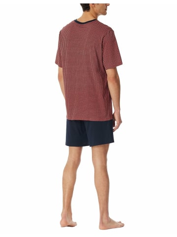 Schiesser Pyjama kurz für Herren in rot