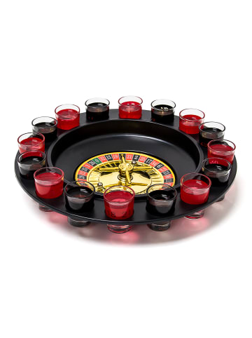 relaxdays Roulette Trinkspiel in Rot/Schwarz