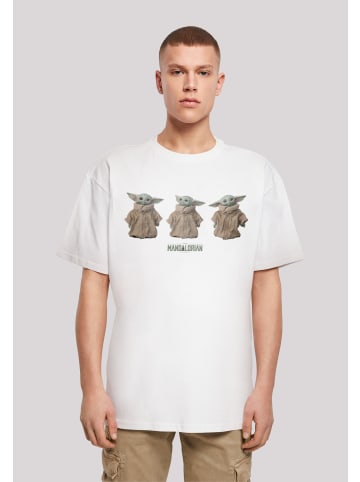 F4NT4STIC Heavy Oversize T-Shirt Star Wars The Mandalorian The Child Poses in weiß