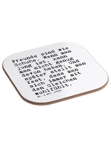 Mr. & Mrs. Panda Coaster Freunde sind wie Schuhe.... mit Spruch in Weiß